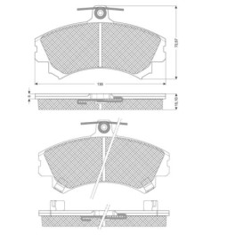 Гальмівні колодки дискові VOLVO S40 I, V40; MITSUBISHI CARISMA, COLT CZC VI, COLT VI, SPACE STAR 1.1-2.0 0