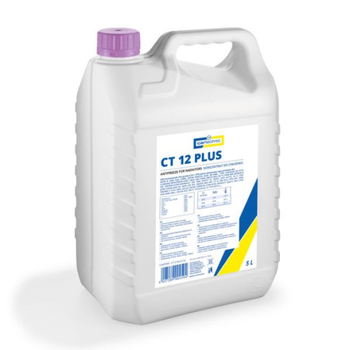 Антифриз (coolant type G12+) (5L, 1:1=-36°C) Колір : червоний / фіолетовий