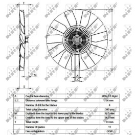 Вискомуфта вентилятора радиатора VW LT 28-35 II, LT 28-46 II 2.5D 05.96-07.06