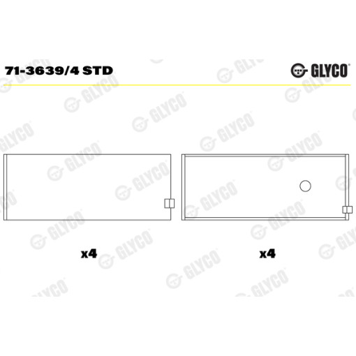 Вкладиші шатуна (стд) CHEVROLET AVEO, CORSA, CRUZE, TRAX; DAEWOO 1.5I, CIELO, CIELO LOAD RUNNER, ESPERO, NEXIA; FSO LANOS; OPEL ASCONA B, ASCONA C, ASTRA F 1.2-1.8LPG 03.79-