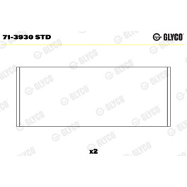 Вкладыши шатунные (Wymiar standardowy [STD], (EN) set for one connecting rod) MAN TGE; AUDI A1, A3, A4 ALLROAD B8, A4 ALLROAD B9, A4 B6, A4 B7, A4 B8,