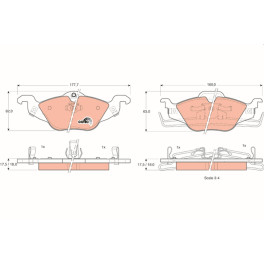 Колодки тормозные передние CHEVROLET CORSA; OPEL ASTRA G, ASTRA G CLASSIC, ASTRA G/KOMBI, ZAFIRA A 1.2-2.2 08.94-12.09