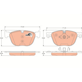 Колодки гальмівні передні BMW X5 (E70), X5 (F15, F85), X6 (E71, E72), X6 (F16, F86) 2.0-4.8 10.06-07.19