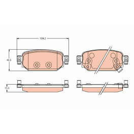 Колодки гальмівні задні MAZDA 3, CX-3 1.5-2.2D 07.13-