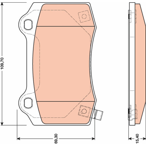 Колодки гальмівні задні CHEVROLET CAMARO; CHRYSLER 300C; DODGE CHALLENGER, CHARGER; HYUNDAI GENESIS; JEEP GRAND CHEROKEE, GRAND CHEROKEE II, GRAND CHEROKEE III 2.0-Electric 04.99-