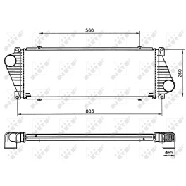 Интеркулер MERCEDES SPRINTER 2-T (B901, B902), SPRINTER 3-T (B903), SPRINTER 4-T (B904), SPRINTER 5-T (B905); VW LT 28-35 II, LT 28-46 II 2.1D-2.9D 01