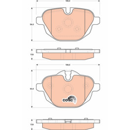 Гальмівні колодки задні к/кт BMW 5 (F10), 5 (F11), X3 (F25), X4 (F26), Z4 (E89) 1.6-3.0D 02.09-03.18
