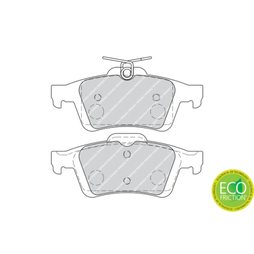 Колодки тормозные задние к/кт (с пружиной) VOLVO C30, C70 II, S40 II, V40, V50; CADILLAC BLS; FORD C-MAX, C-MAX II, FOCUS C-MAX, FOCUS II, FOCUS III,