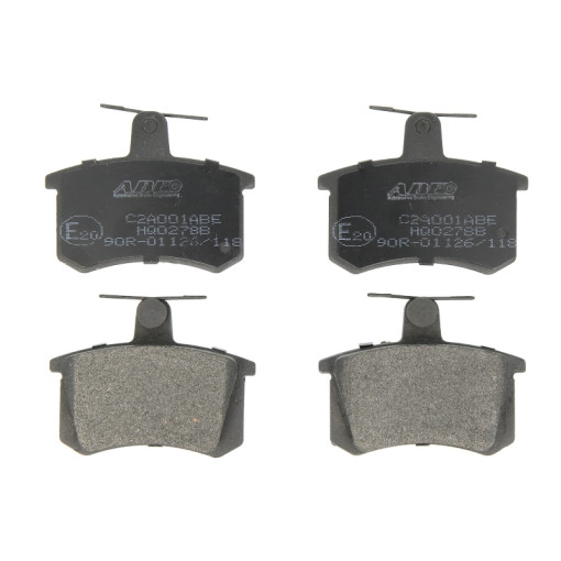 Гальмівні колодки задние к/кт ALFA ROMEO 164, 33; AUDI 100 C2, 100 C3, 100 C4, 200 C2, 200 C3, 80 B2, 80 B3, 80 B4, 90 B2, 90 B3, A4 B5, A6 C4, A6 C5, A8 D2, CABRIOLET B3 1.6-4.2 08.75-09.10