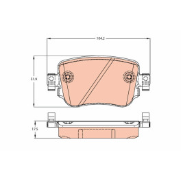 Гальмівні колодки задні к/кт AUDI A1, Q3; SEAT ALHAMBRA, LEON, LEON SC, LEON ST; SKODA OCTAVIA III, OCTAVIA IV; VW CADDY ALLTRACK, CADDY ALLTRACK/MINIVAN, CADDY IV 1.0-2.0D 05.10-