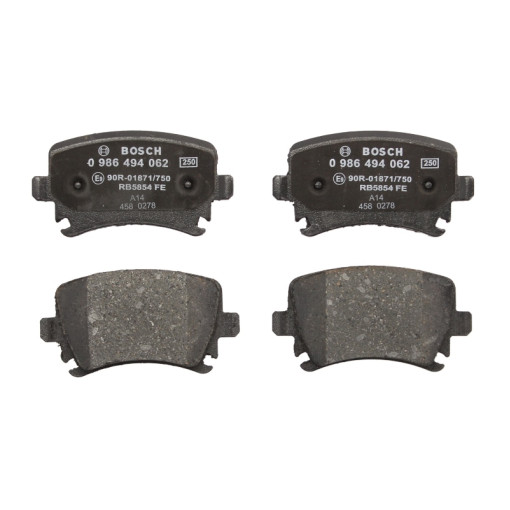 Гальмівні колодки задні к/кт AUDI A3, TT; SEAT LEON, LEON SC, LEON ST; SKODA OCTAVIA III, SUPERB II; VW DERBY, EOS, GOLF V, GOLF VI, SCIROCCO III 1.0-3.6 10.81-