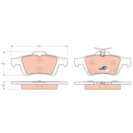 Гальмівні колодки задні к/кт FORD C-MAX II, FOCUS III, FOCUS IV, GRAND C-MAX, KUGA II, KUGA III, TOURNEO CONNECT V408 NADWOZIE WIELKO, TOURNEO COURIER B460 1.0-Electric 12.01-