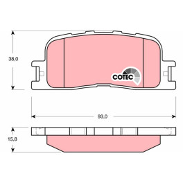 Гальмівні колодки задні к/кт LEXUS ES; TOYOTA CAMRY, HIGHLANDER / KLUGER 2.0/2.4/3.0 09.00-