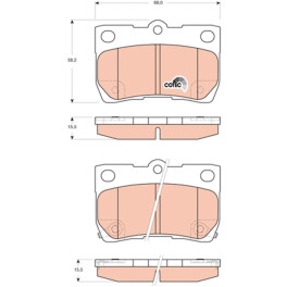 Гальмівні колодки задні к/кт LEXUS GS, IS C, IS II, IS III 2.2D-4.6 04.05-