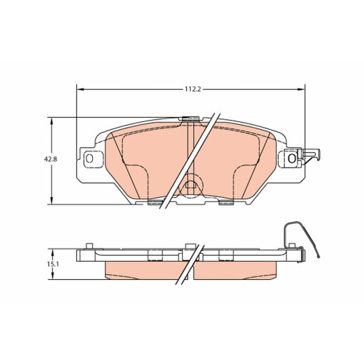 Гальмівні колодки задні к/кт MAZDA CX-5 2.0/2.2D/2.5 11.11-