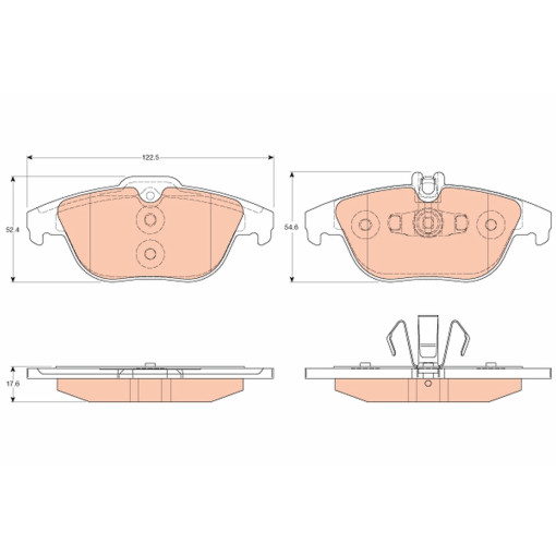 Гальмівні колодки задні к/кт MERCEDES C (C204), C T-MODEL (S204), C (W204), E (A207), E (C207), GLK (X204) 1.6-5.5 01.07-