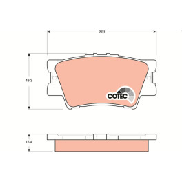 Гальмівні колодки задні к/кт VOLVO 340-360; LEXUS ES; PONTIAC VIBE; TOYOTA AVALON, CAMRY, RAV 4 III, RAV 4 IV 1.8-3.5 08.84-