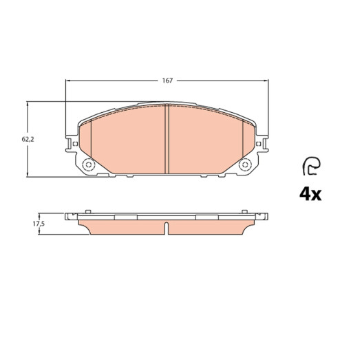 Колодки тормозные передние к/кт JEEP CHEROKEE 2.0-3.2 11.13-
