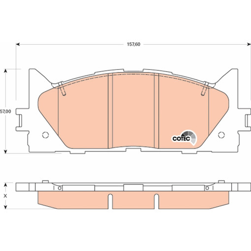 Колодки тормозные передние к/кт LEXUS ES; TOYOTA AVALON, CAMRY 2.0-3.5 01.05-