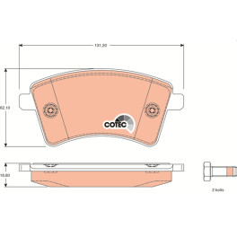 Гальмівні колодки передні к/кт MERCEDES CITAN MIXTO (DOUBLE CABIN), CITAN (MPV), CITAN/MINIVAN (W415) 1.2-Electric 02.08-