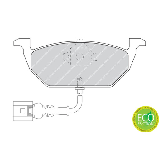 Гальмівні колодки передні к/кт (с замком) AUDI A2, A3; SEAT ALTEA, ALTEA XL, CORDOBA, LEON, TOLEDO II, TOLEDO III; SKODA FABIA I, FABIA I PRAKTIK, FABIA II, OCTAVIA I 1.2-Electric 09.96-