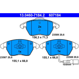Колодки тормозные передние к/кт AUDI A1, A3; SEAT ALTEA, ALTEA XL, IBIZA IV, IBIZA IV SC, IBIZA IV ST, LEON, TOLEDO III, TOLEDO IV; SKODA FABIA II, FA
