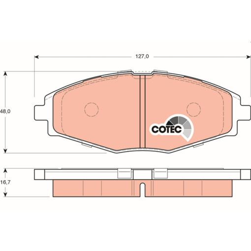 Гальмівні колодки передні к/кт CHERY QQ3; CHEVROLET CAMARO, MATIZ, SPARK; DAEWOO LANOS, MATIZ; FSO MATIZ 0.8-6.2 05.97-