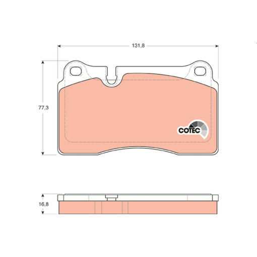 Гальмівні колодки передні к/кт CHEVROLET CORVETTE; VW TOUAREG 3.0D-6.2 12.02-