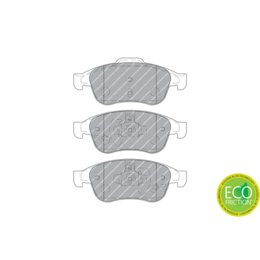 Колодки тормозные передние к/кт DACIA DOKKER, DOKKER EXPRESS/MINIVAN, DUSTER, DUSTER/SUV, LODGY; NISSAN JUKE; RENAULT CAPTUR I, CAPTUR II, CLIO V, FLU