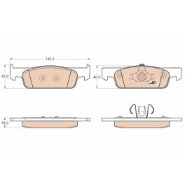 Колодки тормозные передние к/кт DACIA LOGAN II, LOGAN MCV II, SANDERO II; RENAULT CLIO IV, LOGAN/STEPWAY II, SANDERO/STEPWAY II, TWINGO III; SMART FOR