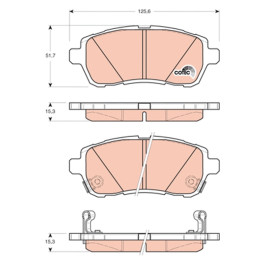 Колодки тормозные передние к/кт DAIHATSU MATERIA, SIRION; FORD FIESTA VI; MAZDA 2; SUBARU JUSTY IV; SUZUKI ERTIGA, SWIFT IV, SWIFT V 1.0-1.6D 01.05-