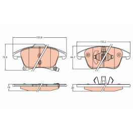 Колодки тормозные передние к/кт FORD GALAXY III, MONDEO V, S-MAX; FORD USA FUSION ; LINCOLN MKZ 1.0-3.5 09.06-