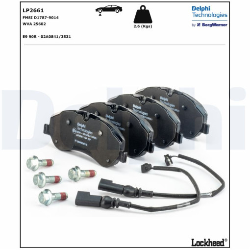 Колодки тормозные передние к/кт FORD TOURNEO CUSTOM V362, TRANSIT CUSTOM V362, TRANSIT V363 1.0H-2.2D 04.12-