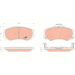 Колодки тормозные передние к/кт HYUNDAI COUPE I, COUPE II, ELANTRA III, ELANTRA IV, SONATA IV, SONATA V, TIBURON, TUCSON; KIA MAGENTIS, OPTIMA, SOUL I