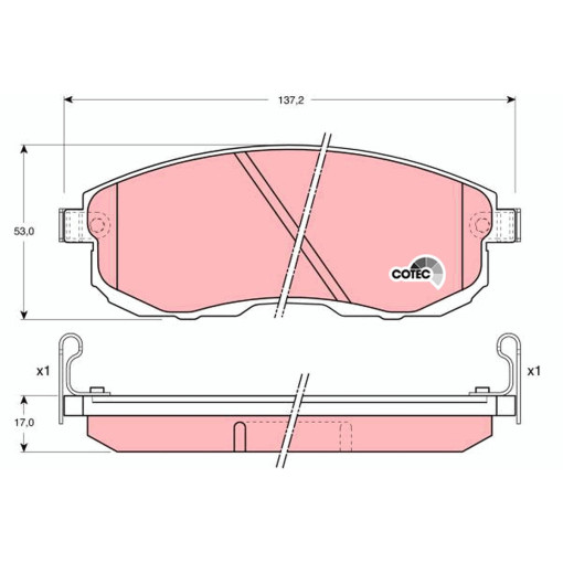 Колодки тормозные передние к/кт INFINITI G, I30, I35; NISSAN 350Z, ALTIMA, CUBE, JUKE, MAXIMA / MAXIMA QX IV, MAXIMA / MAXIMA QX V, MAXIMA III, PULSAR