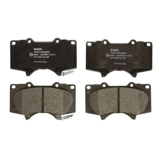 Гальмівні колодки передні к/кт LEXUS GX, LX; MITSUBISHI PAJERO IV; TOYOTA 4 RUNNER IV, 4 RUNNER V, FJ CRUISER, HILUX VII, HILUX VIII, LAND CRUISER, LAND CRUISER 90 2.4D-5.7 02.99-