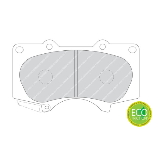 Гальмівні колодки передні к/кт LEXUS GX, LX; MITSUBISHI PAJERO IV; TOYOTA 4 RUNNER IV, 4 RUNNER V, FJ CRUISER, HILUX VII, HILUX VIII, LAND CRUISER, LAND CRUISER PRADO 2.4D-5.7 02.99-