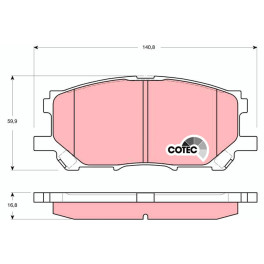 Гальмівні колодки передні к/кт LEXUS RC, RX 3.0-5.0 05.03-