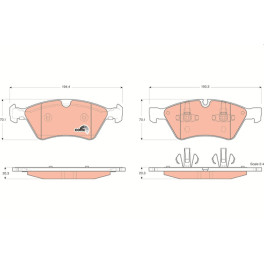 Гальмівні колодки передні к/кт MERCEDES E T-MODEL (S211), E (W211), G (W463), GL (X164), M (W164), R (W251, V251) 3.0-6.0 10.03-