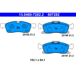 Колодки тормозные передние к/кт MERCEDES GL (X166), GLE (C292), GLE (W166), GLS (X166), M (W166); DODGE DURANGO; JEEP GRAND CHEROKEE, GRAND CHEROKEE I
