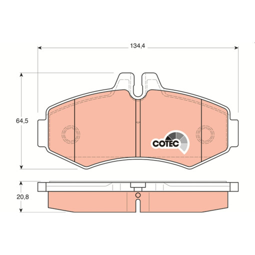 Колодки тормозные передние к/кт MERCEDES V (638/2), VITO (W638) 2.0-2.8 02.96-07.03