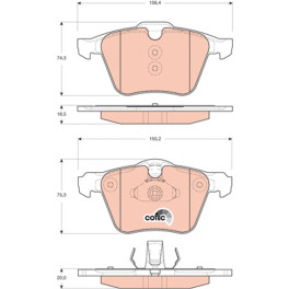 Гальмівні колодки передні к/кт MERCEDES VITO (W639); VOLVO S60 II, S80 II, V60 I, V60 II, V70 II, V70 III, XC70 I, XC70 II; FORD GALAXY II, S-MAX 1.5-4.4 01.01-