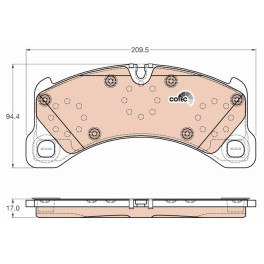 Гальмівні колодки передні к/кт PORSCHE CAYENNE, MACAN, PANAMERA, PANAMERA SPORT TURISMO 2.0-4.8 06.10-