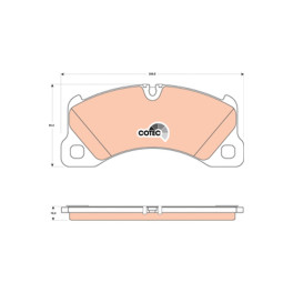 Гальмівні колодки передні к/кт PORSCHE CAYENNE, PANAMERA; VW TOUAREG 3.0D-6.0 08.04-