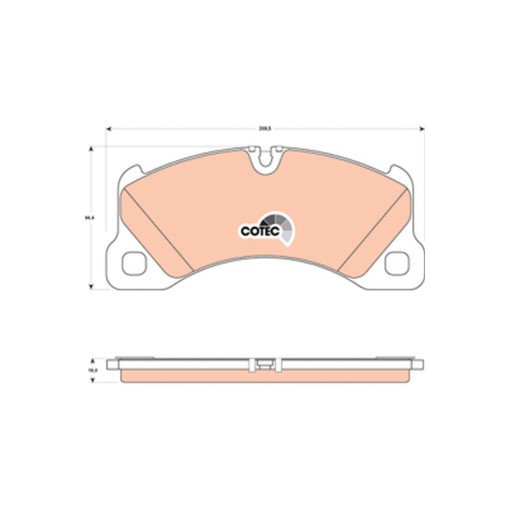 Гальмівні колодки передні к/кт PORSCHE CAYENNE, PANAMERA; VW TOUAREG 3.0D-6.0 08.04-