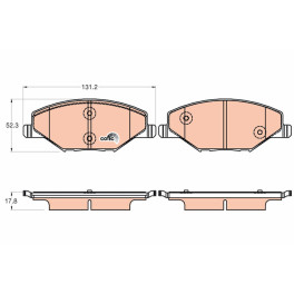 Гальмівні колодки передні к/кт SKODA FABIA II; VW POLO VI 1.2-2.0 01.07-