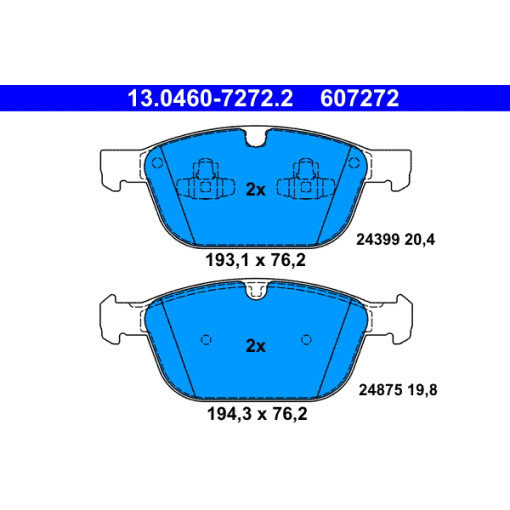 Колодки тормозные передние к/кт VOLVO XC60 I, XC90 I 2.0-4.4 10.02-12.17