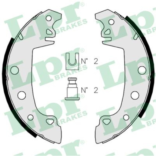 Комплект барабанных тормозных колодок ALFA ROMEO 33; ARO 10, 240-244; CITROEN C15, C15/MINIVAN; DACIA 1310, SOLENZA; FIAT 131, 132, ARGENTA; PEUGEOT 3