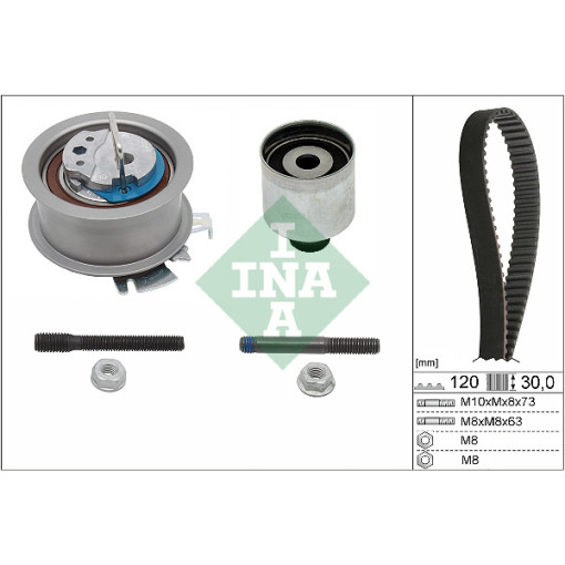 Комплект ГРМ (ремінь + ролик) AUDI A2, A3, A4 B6, A4 B7, A6 C5; FORD GALAXY I; SEAT ALHAMBRA, ALTEA, ALTEA XL, AROSA, CORDOBA, IBIZA III, IBIZA IV, IBIZA IV SC, LEON 1.4D/1.9D/2.0D 03.95-