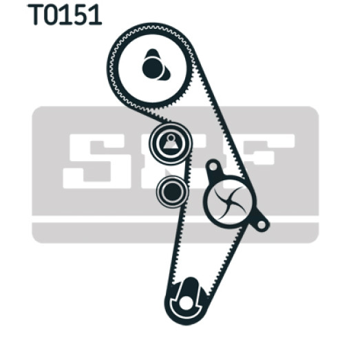 Комплект ГРМ (ремень + ролик) AUDI A3, A4 B6, A4 B7, A6 C5; SKODA SUPERB I; VW PASSAT B5.5 1.8/2.0 01.97-06.08